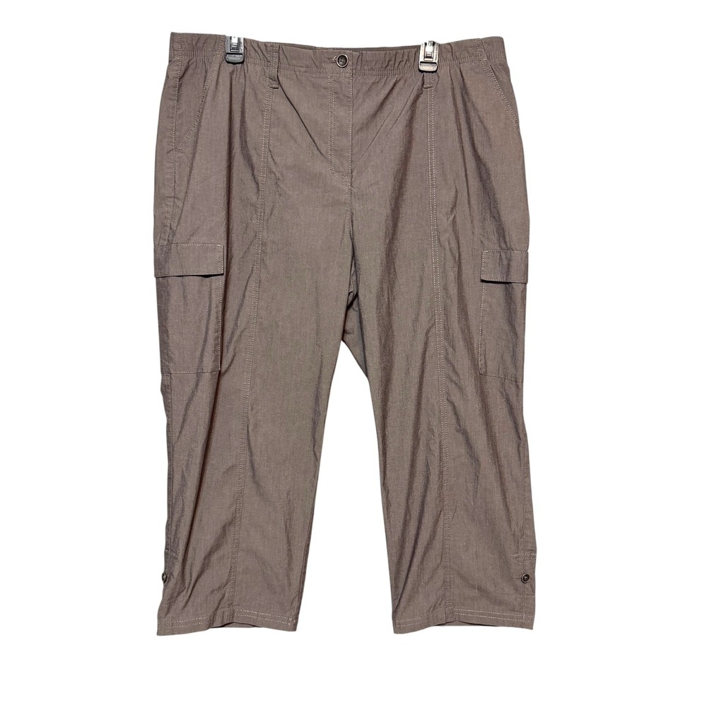 Chicos Size 3 Y2K Utility Cargo Capri Pants Women XL Classic Gorpcore Clean Girl